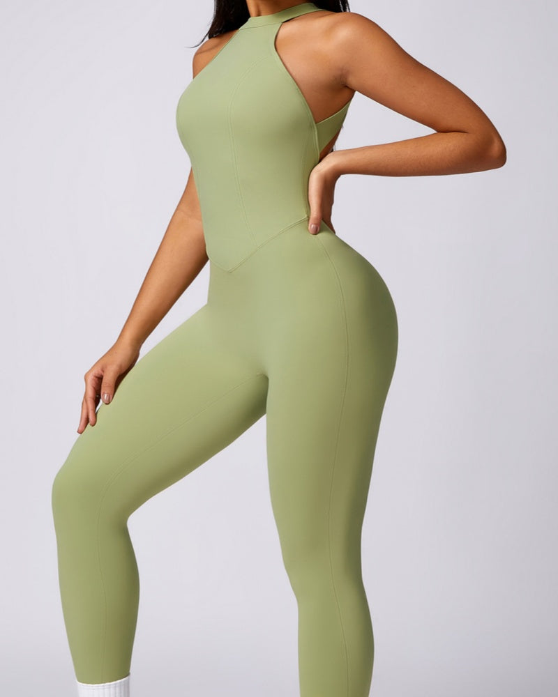 Mono de yoga de durazno que eleva las caderas y embellece la espalda, de secado rápido