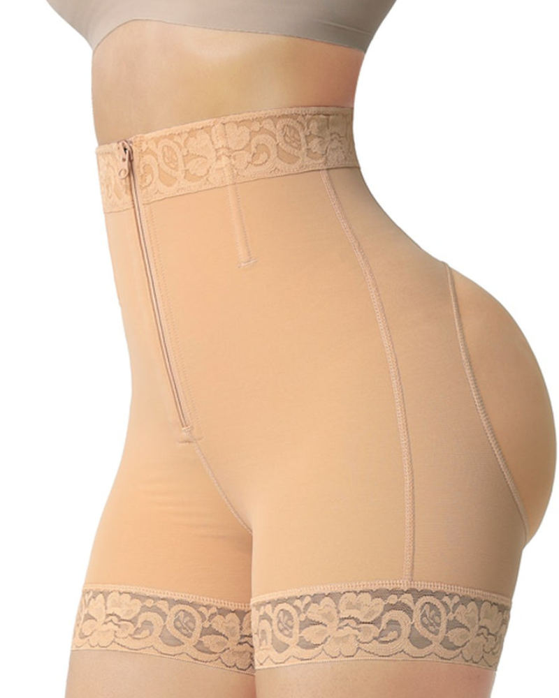 Shapshe® Short moldeador con cinturilla media, control de abdomen, cierre frontal, alta compresión y levantador de glúteos