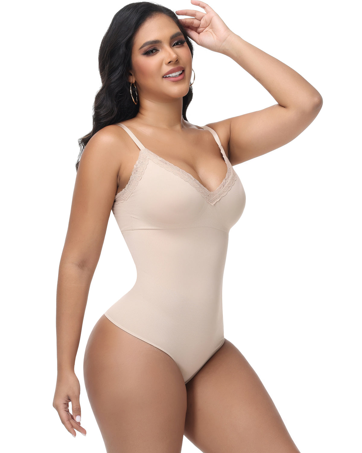 Shapshe® Body moldeador sin costuras con levantamiento de cadera y detalle de encaje