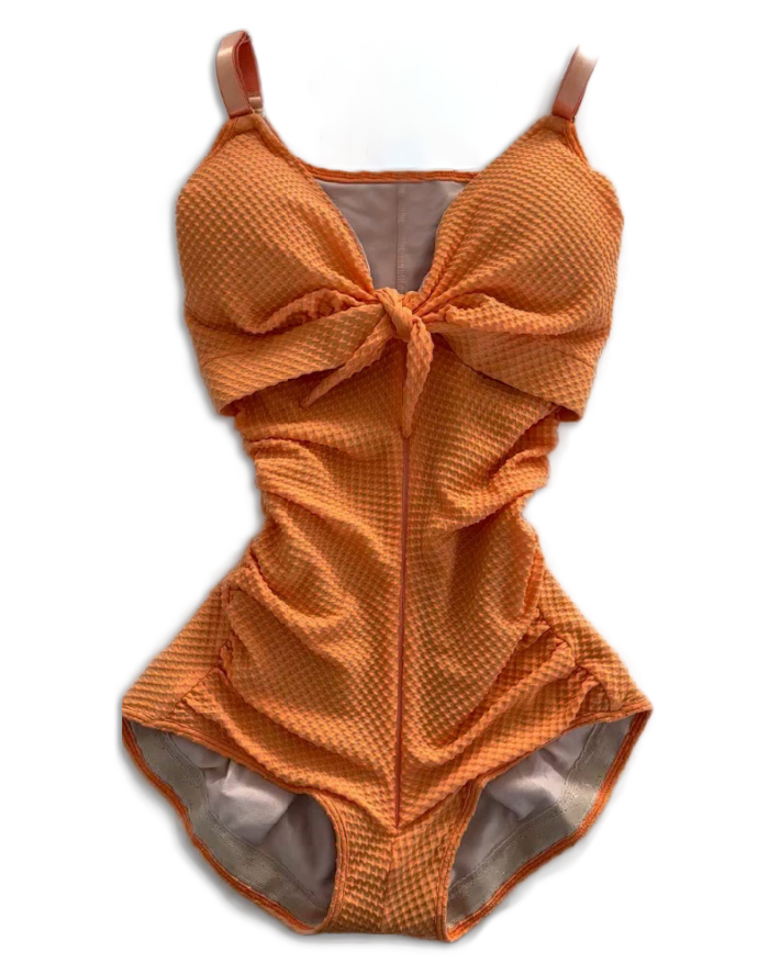 Shapshe® Traje de Baño Femenino con Control de Abdomen, Recorte, Nudo Frontal y Push Up Moldeador