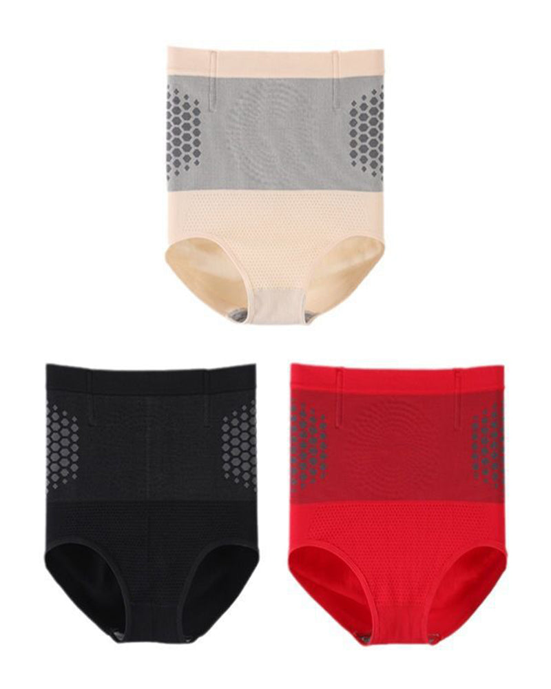 Panties Femeninos de Terapia Magnética para Calentar el Útero, Sin Costuras, de Cintura Alta y Control de Abdomen
