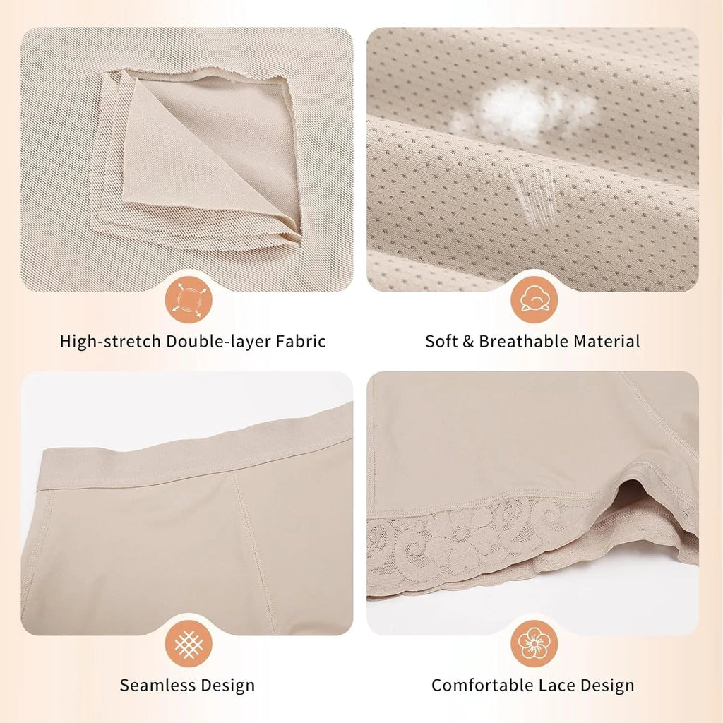 Shapshe® Short Modelador de Cintura Alta para Mujer con Realce de Caderas y Control de Abdomen en Encaje