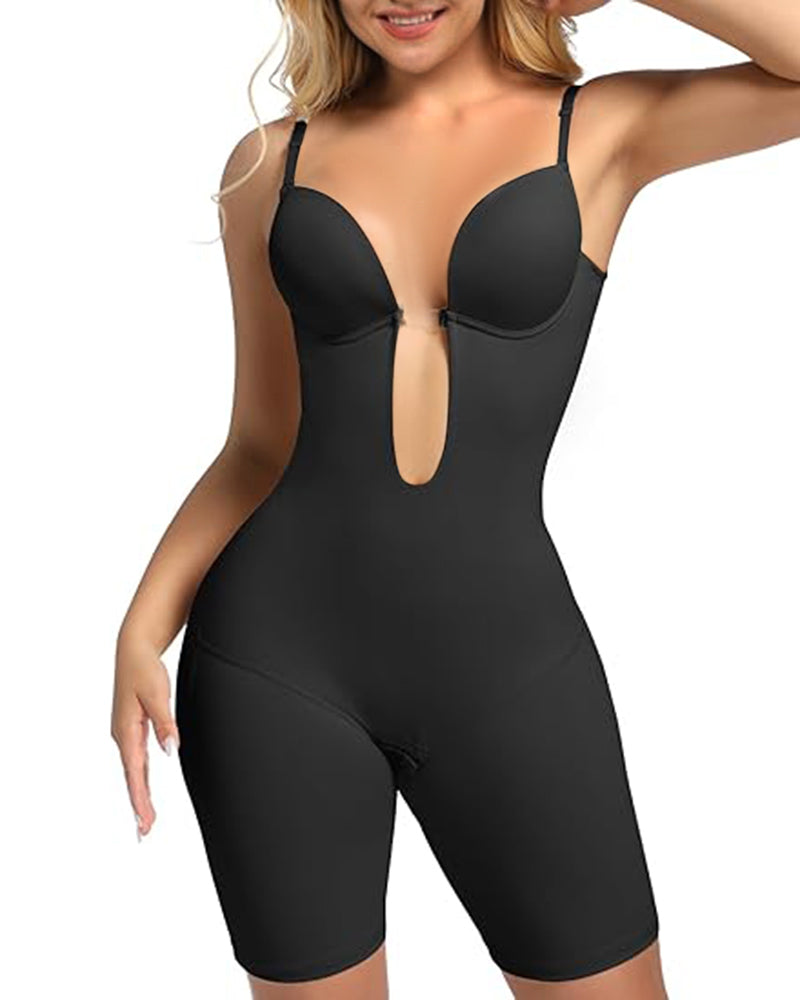 Shapshe® Body Moldeador Sin Mangas con Control Abdomen, Escote en U y Sostén Incorporado