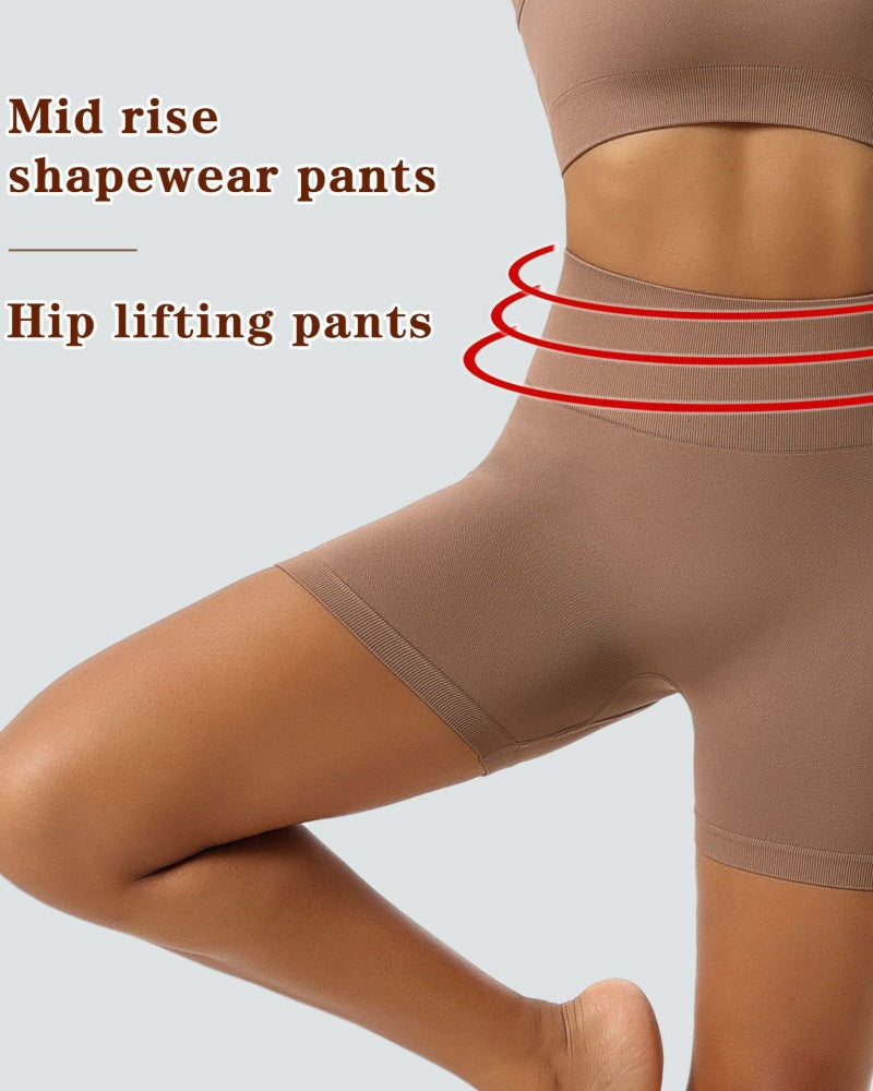 Shorts moldeadores delgados de control abdominal, levantamiento de cadera y tiro medio
