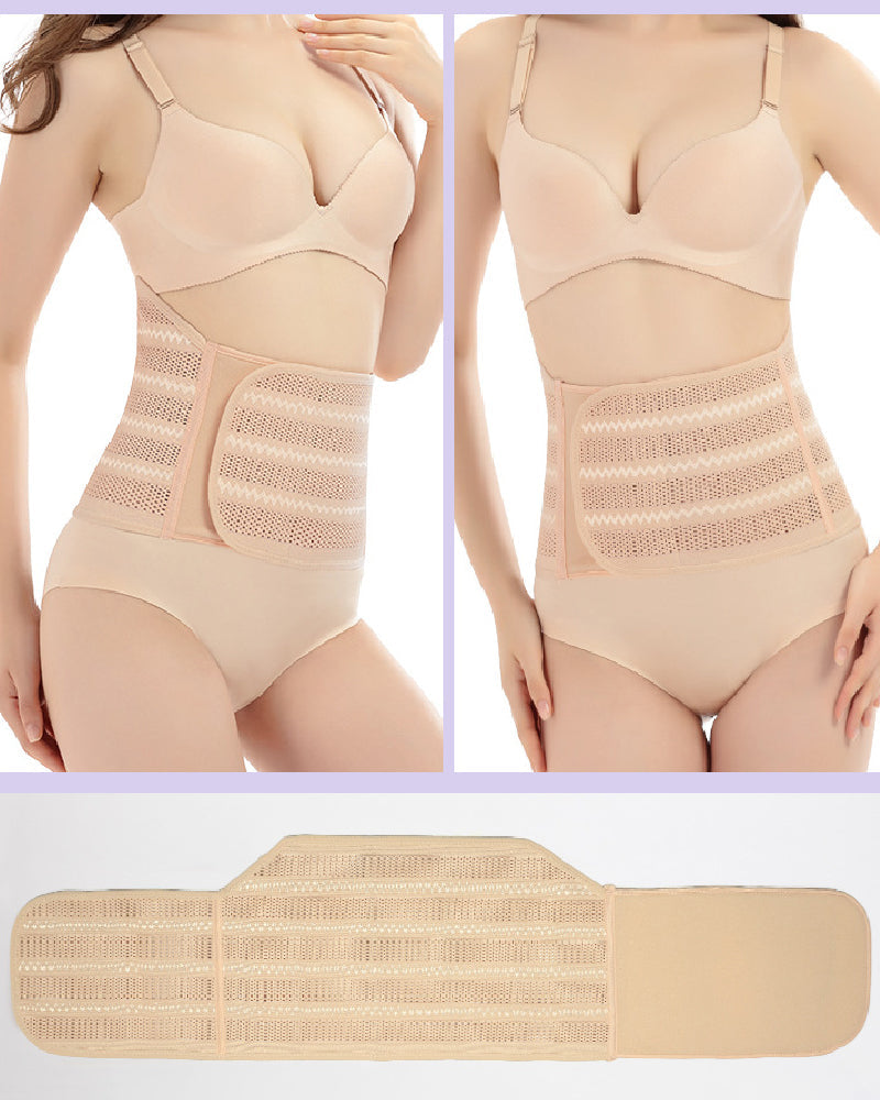 Faja Moldeadora de Recuperación para Mujer, Transpirable y con Diseño Hueco, Control de Abdomen, Entrenador de Cintura con Velcro