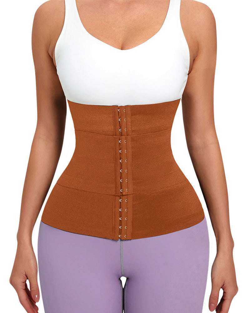 Corsé Cinturilla de Cintura con Doble Cinturón Transpirable Moldeador de Abdomen Ajustable para Entrenamiento Fajas Reductoras