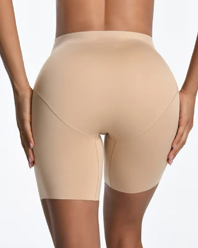 Shorts moldeadores de faja gruesos antideslizantes con control de abdomen y elasticidad sin costuras