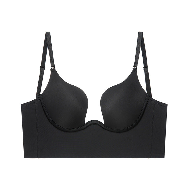 Sostén Push-up con Aro, Escote Profundo en V, Multiusos y Sin Espalda