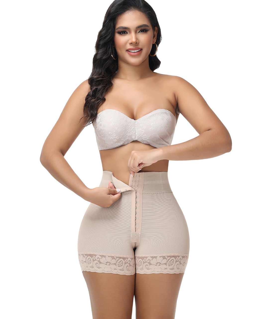 Shapshe® Shorts BBL de Doble Compresión de Cintura Alta con Panty de Control de Abdomen Medio