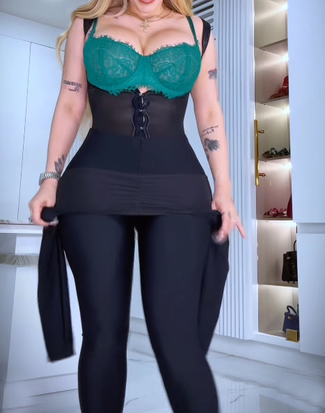 Shapshe® Moldeador Corporal Completo Sin Costuras Alta Compresión Suave Como Mantequilla Con Ganchos Incorporados De Malla Shapewear