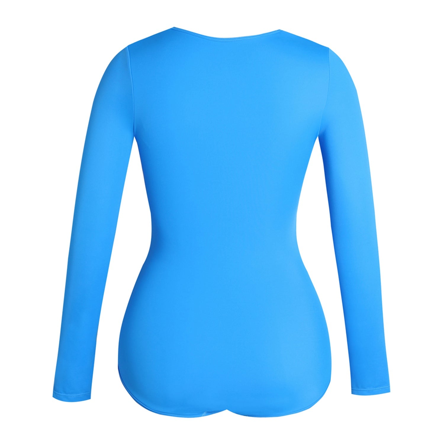 Shapshe® Traje de Baño con Faja Incorporada de Mangas Largas y Control de Abdomen Azul