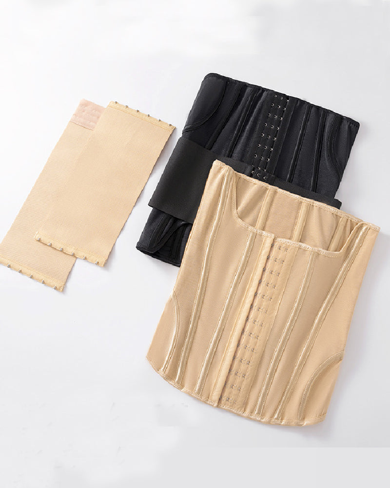 Corset Deportivo Fajador de Cintura para Mujer, Control de Abdomen, Transpirable de Malla con Cinturón Removible