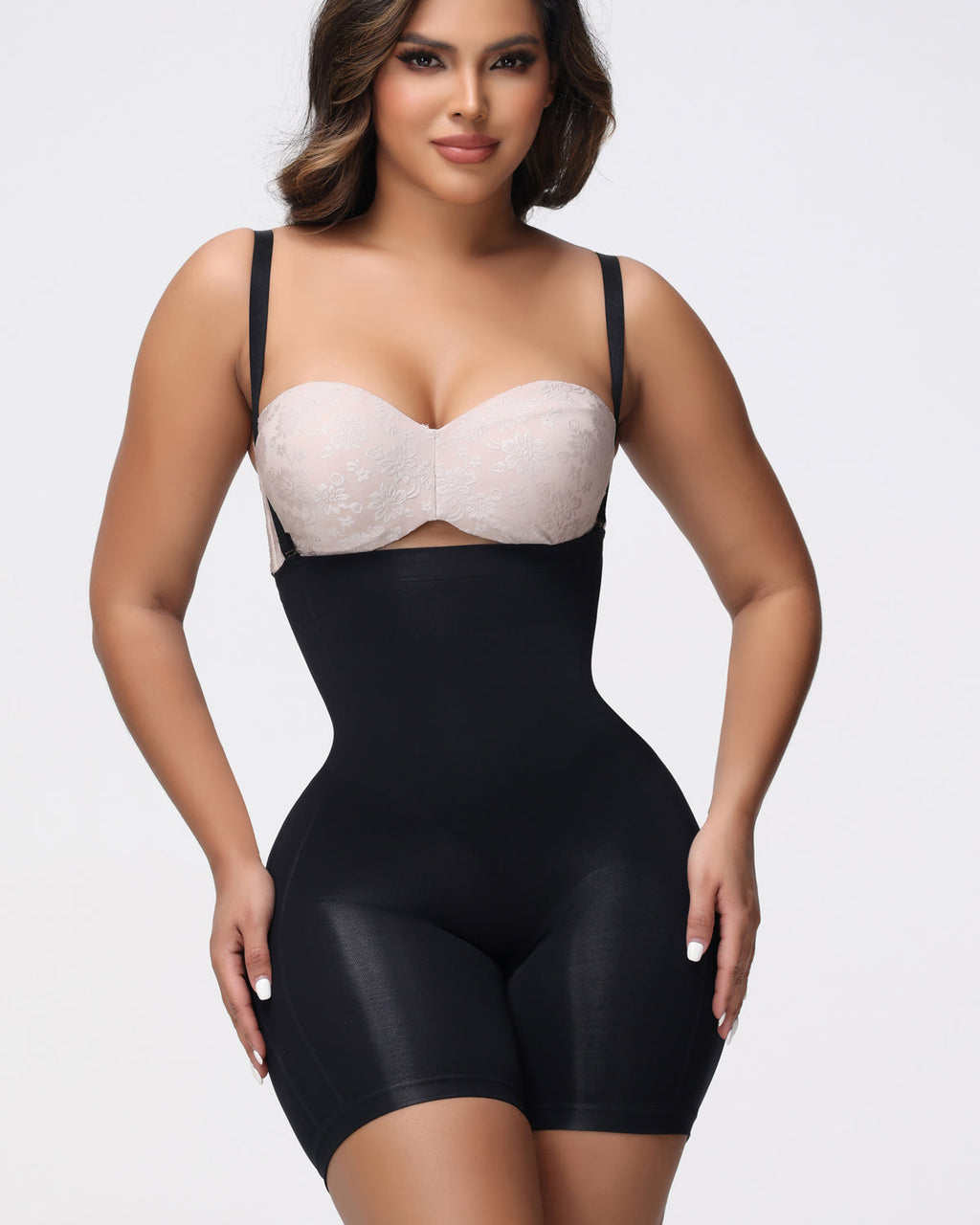 Shapshe® Shorts Moldeadores Ajustados Sin Costuras de Cintura Alta con Tirantes Removibles