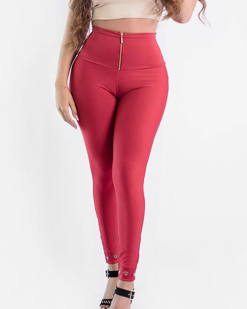 Leggings de Cintura Alta con Control de Abdomen, Levantamiento de Glúteos, Cómodos, Elásticos, Adelgazantes y Ajustados con Cierre