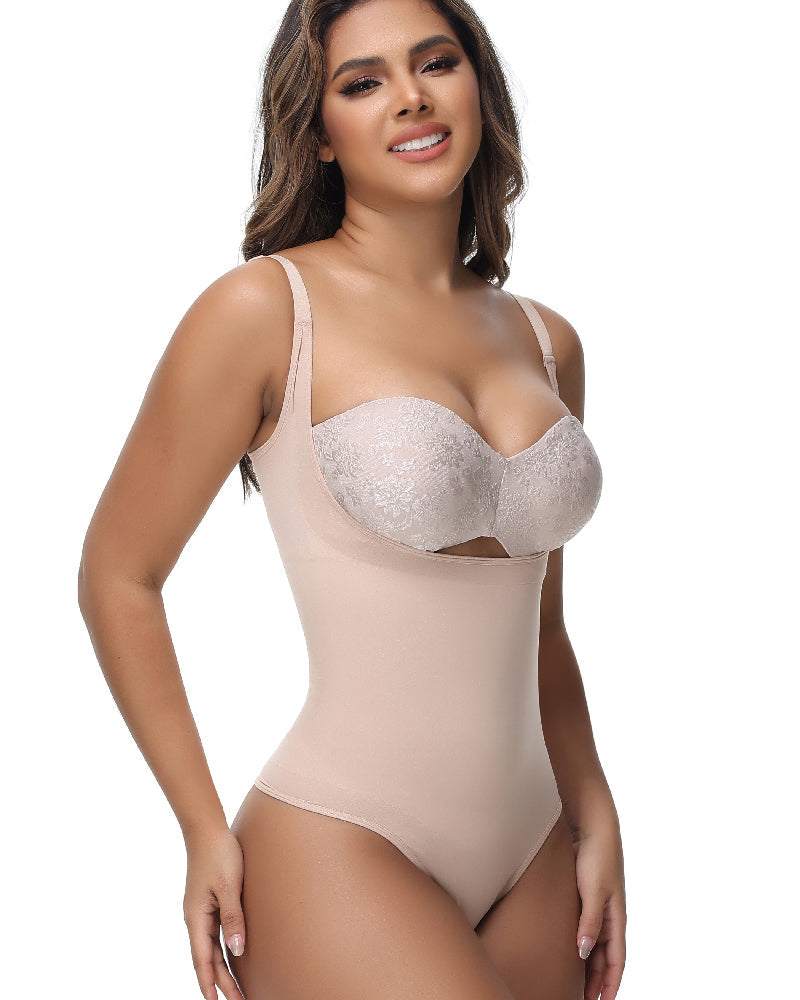 Shapshe® Faja Moldeadora Tipo Tanga Sin Costuras con Control de Abdomen, Cinturilla Alta, Levanta Glúteos, Body Moldeador