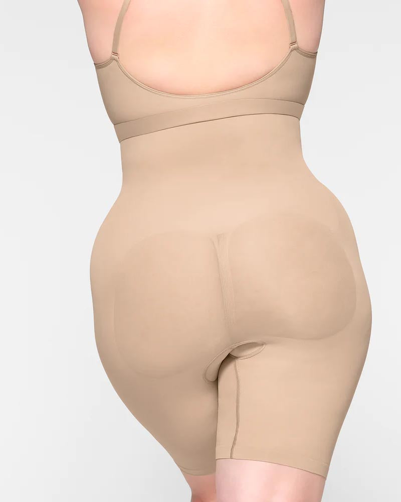 Shorts moldeadores sin costuras de cintura alta para control de abdomen y efecto adelgazante