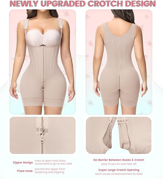 Shapshe® Fajas Colombianas Moldeadoras de Cuerpo Completo Control de Abdomen Levantamiento de Glúteos Post Cirugía Compresión