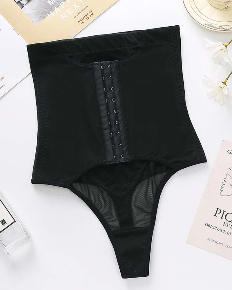 Bragas tanga de tiro alto con soporte para caderas y muslos, efecto levantador y con diseño de 9 copas