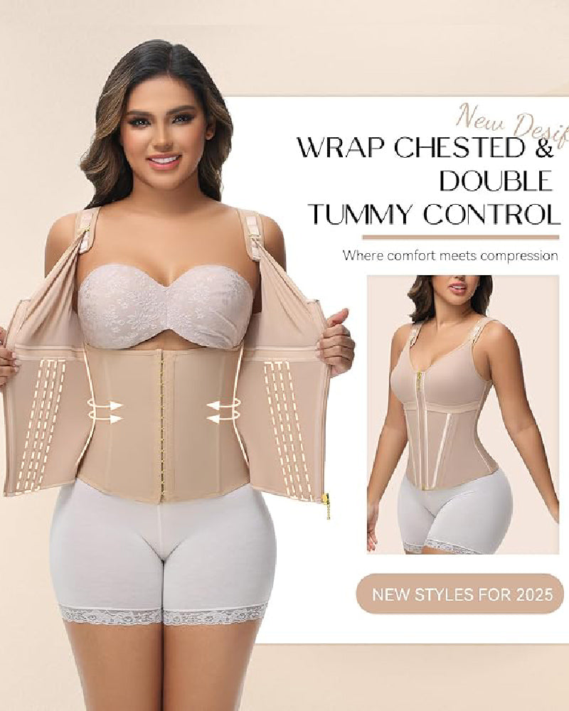 Chaleco de Leopardo para Mujer con Control de Abdomen y Cinturilla Moldeadora con Sostén