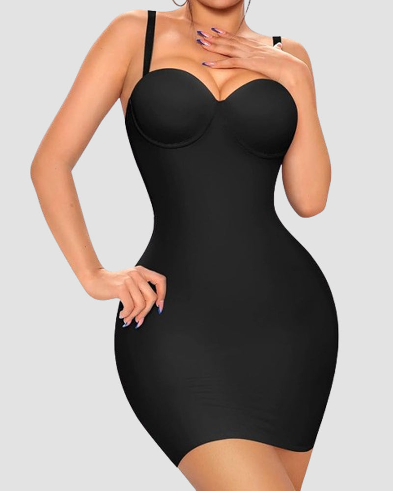 Vestidos Moldeadores Ajustados Sin Tirantes Con Control De Abdomen Y Sostén Incorporado