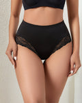 Bragas de encaje semitransparentes sexy para mujer, de cintura media y transpirables