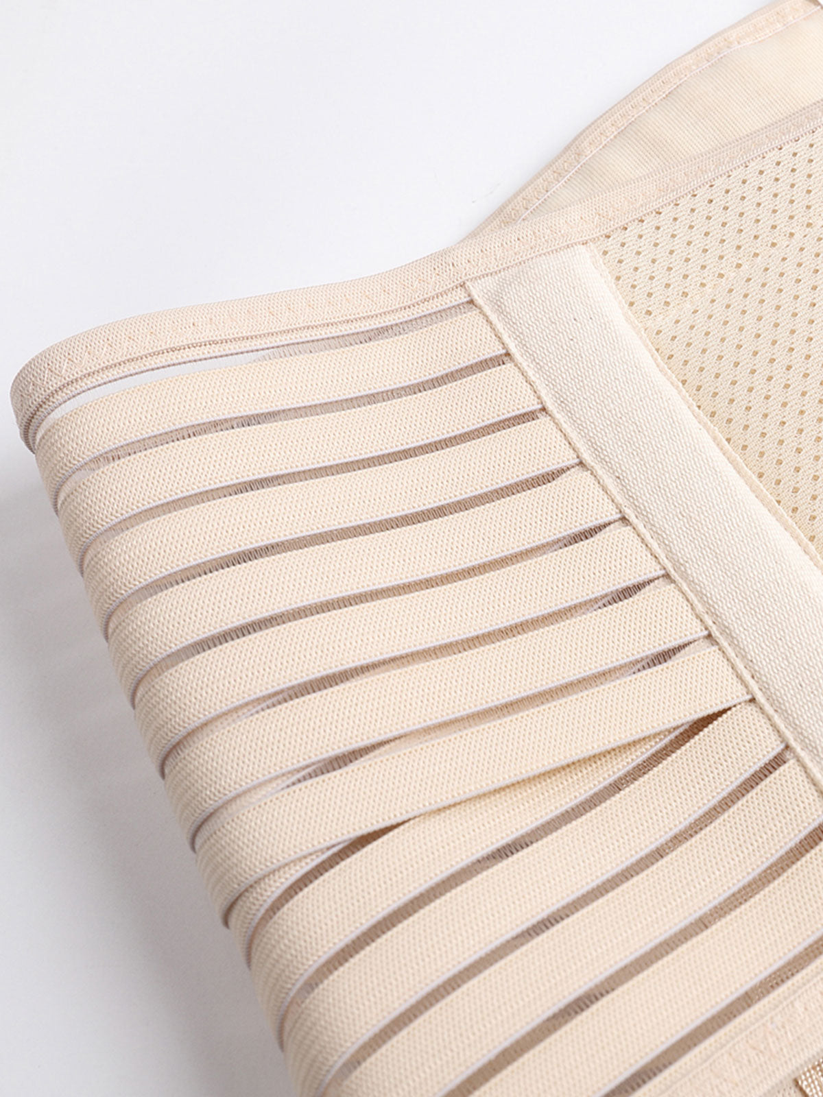 Entrenador de Cintura Femenino con Soporte Lumbar Antideslizante, Corsé Ajustable, Transpirable y con Diseño Calado
