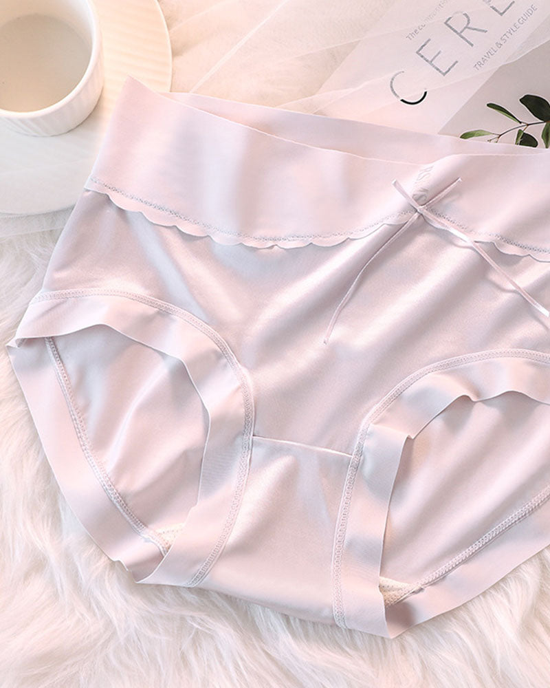 Panties de satén de cintura alta con control de abdomen de lujo
