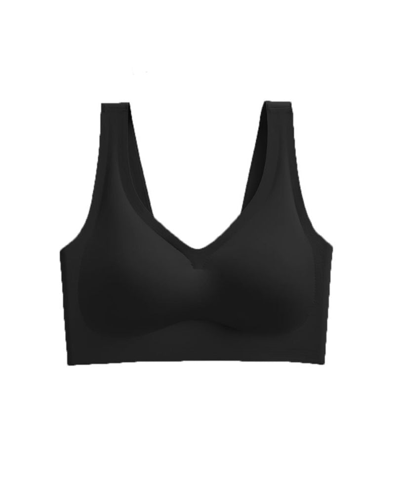 Top deportivo de yoga con broche trasero, sin costuras y con soporte completo