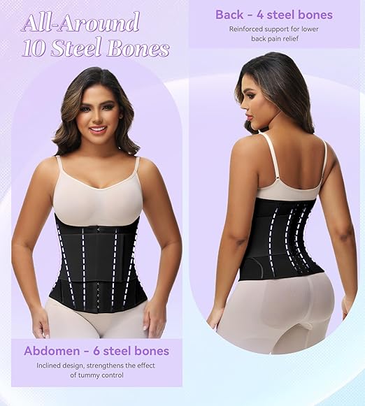 Faja moldeadora Shapshe® para mujer, control de abdomen, entrenador de cintura para ejercicio, corsé con ballenas para cintura