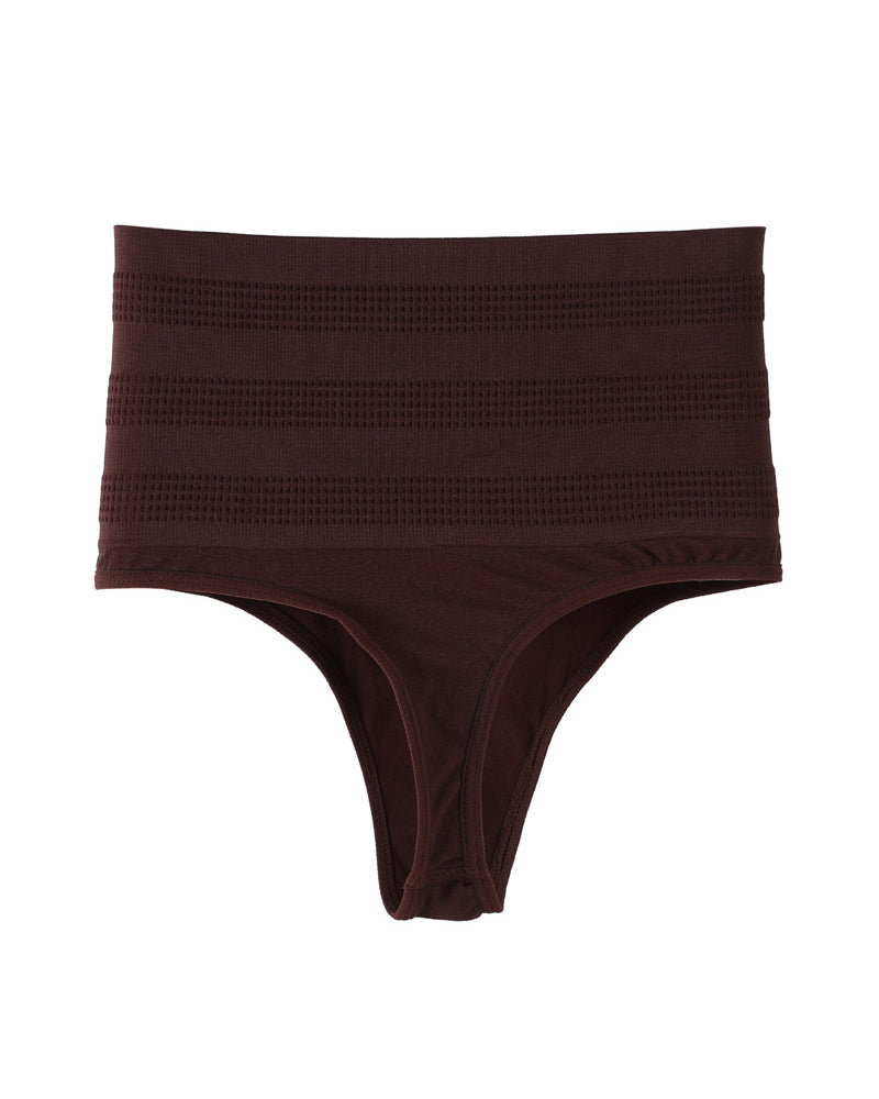 Bragas tanga de triángulo sexy de cintura alta con control de abdomen moldeadoras