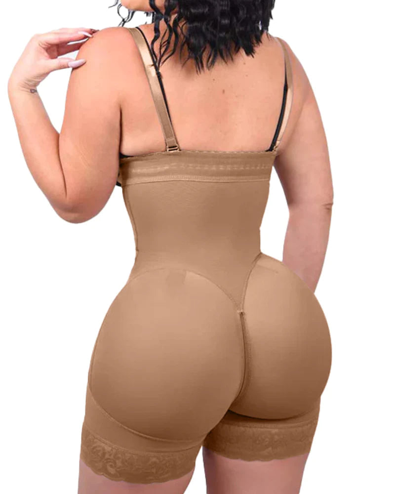 Shapshe® Moldeador Corporal Control de Abdomen Levanta Glúteos Adelgazante de Muslos Faja Plus Moldeadora con Cremallera en la Entrepierna