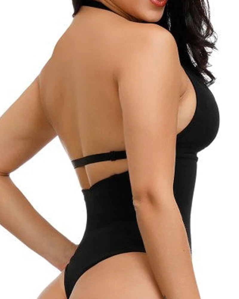Body Shaper Sin Costuras con Control de Abdomen, Levanta Glúteos, Tanga y Espalda Descubierta