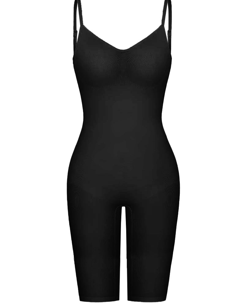 Body moldeador sin costuras, sin espalda, de longitud media con control de abdomen