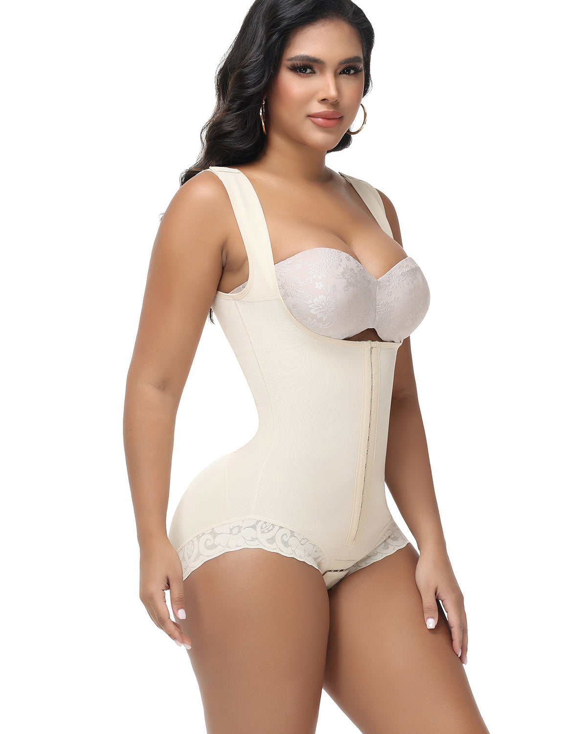 Faja Colombiana Moldeadora Levanta Glúteos Control Abdomen con Escote Abierto