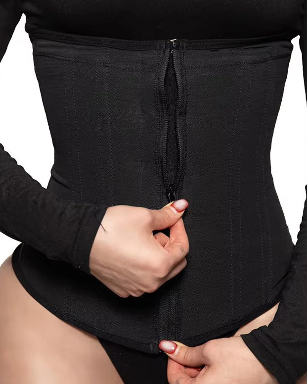 Fajas Colombianas con Cierre Frontal, Varillas de Acero, Control de Abdomen, Cinturilla Moldeadora