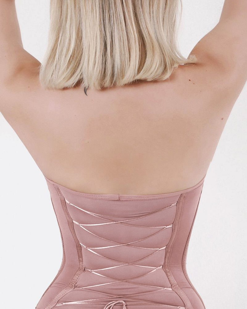 Shapshe® Body ajustado sin costuras con espalda sexy y tanga con cordones