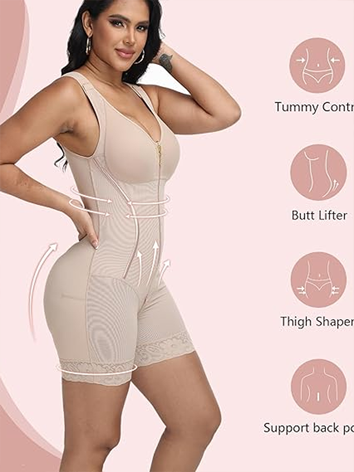 Shapshe® Body Moldeador de Tiras Anchas con Sostén