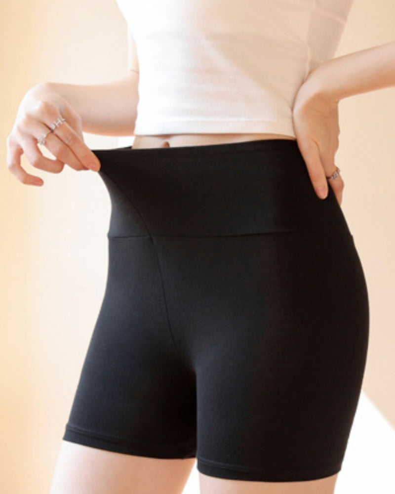 Shorts Moldeadores de Cintura Alta Levanta Glúteos de Seda Fría Sin Costuras