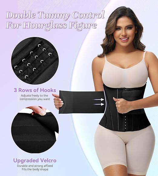 Faja moldeadora Shapshe® para mujer, control de abdomen, entrenador de cintura para ejercicio, corsé con ballenas para cintura