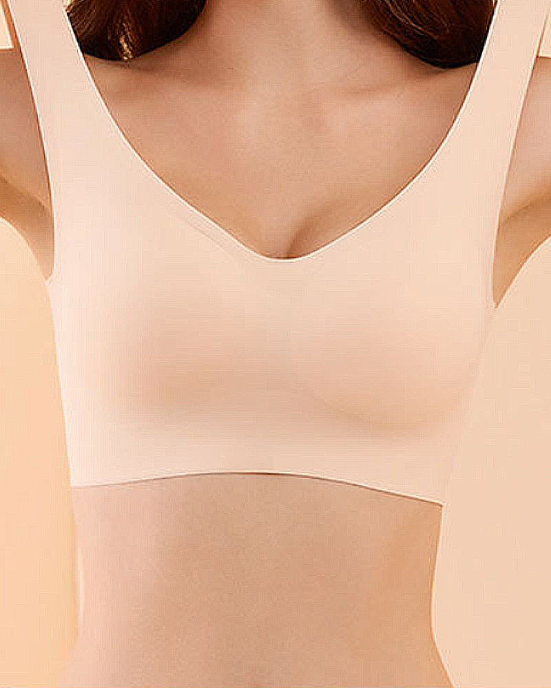 Top deportivo de yoga con broche trasero, sin costuras y con soporte completo
