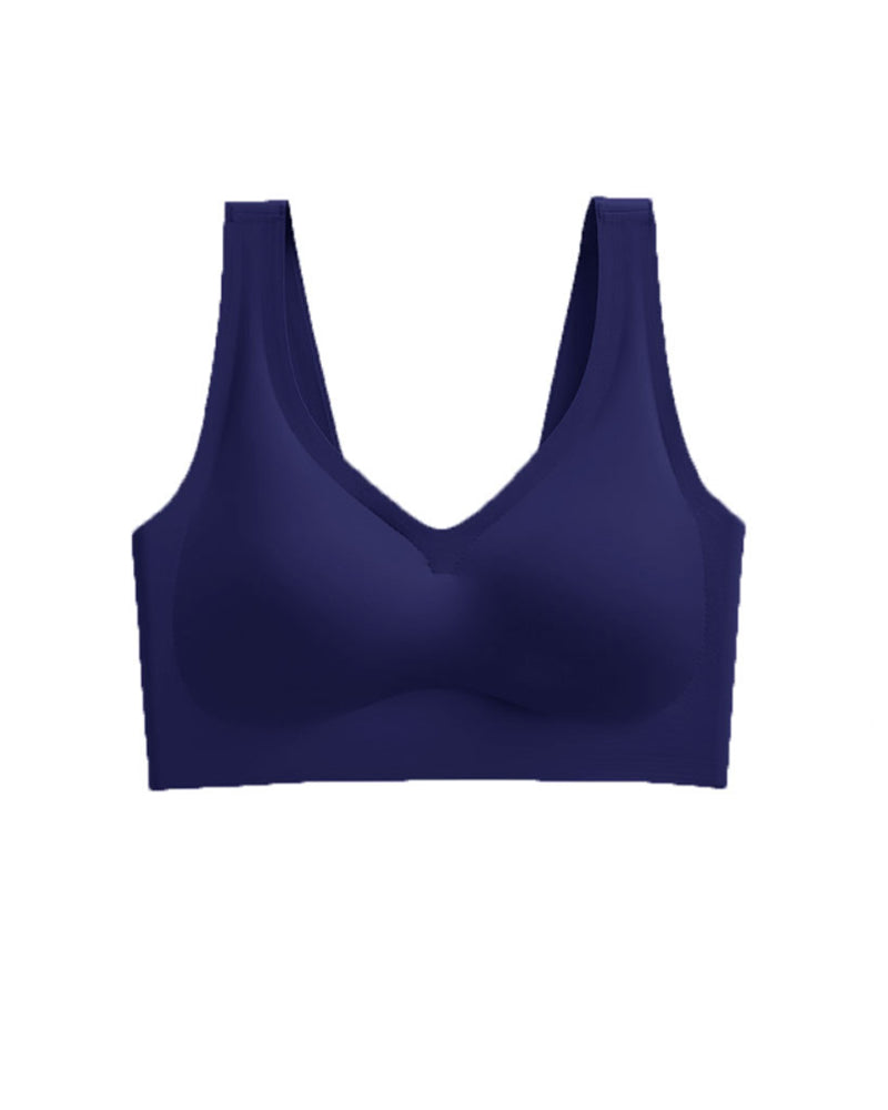 Top deportivo de yoga con broche trasero, sin costuras y con soporte completo