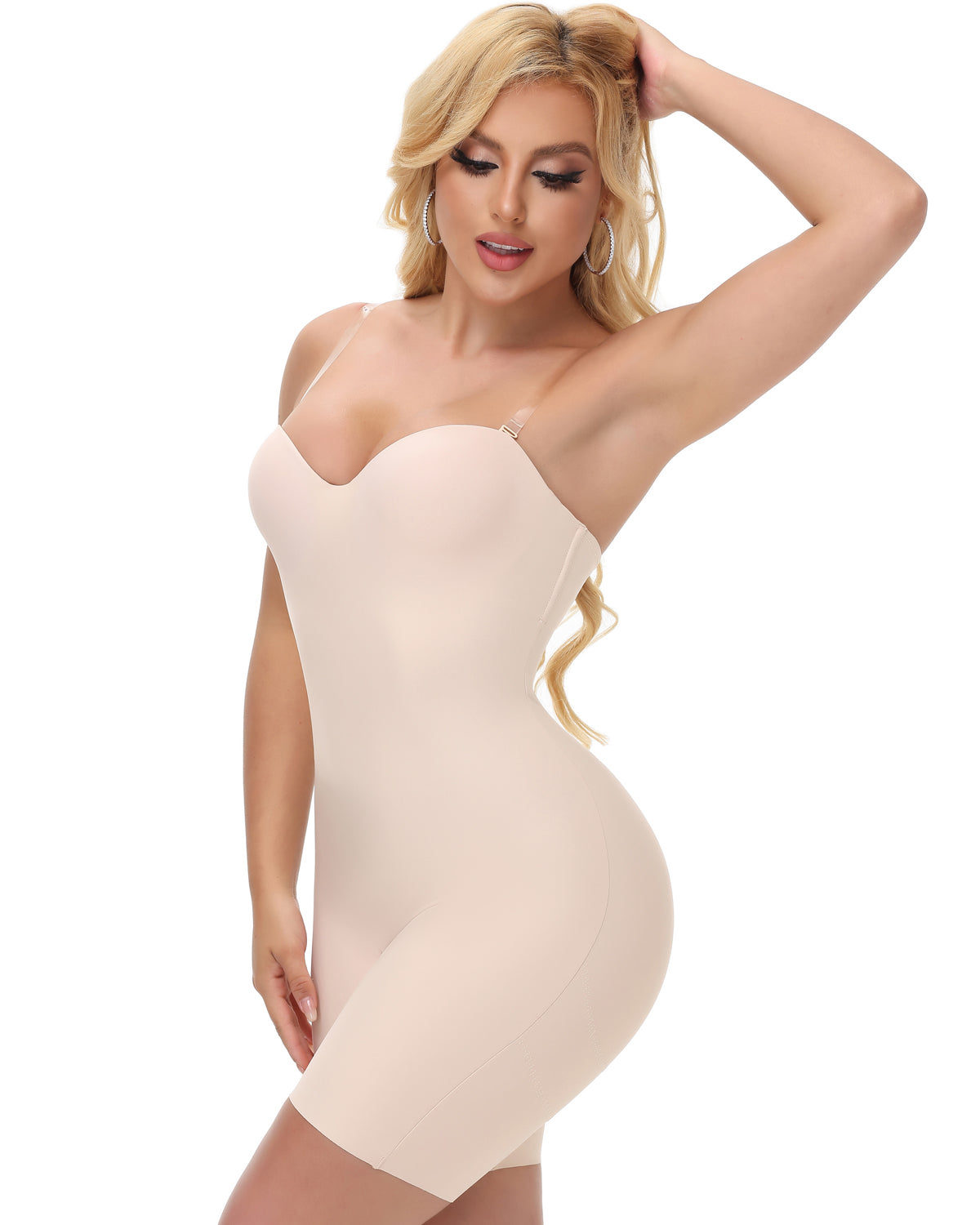 Shapshe® Body con Copa Suave Control de Abdomen Faja Incorporada con Tirantes Ajustables