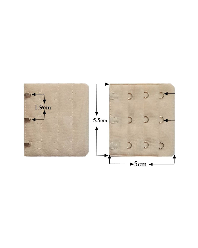 Hebilla Extensora para Ropa Interior 3 Filas 3 Ganchos