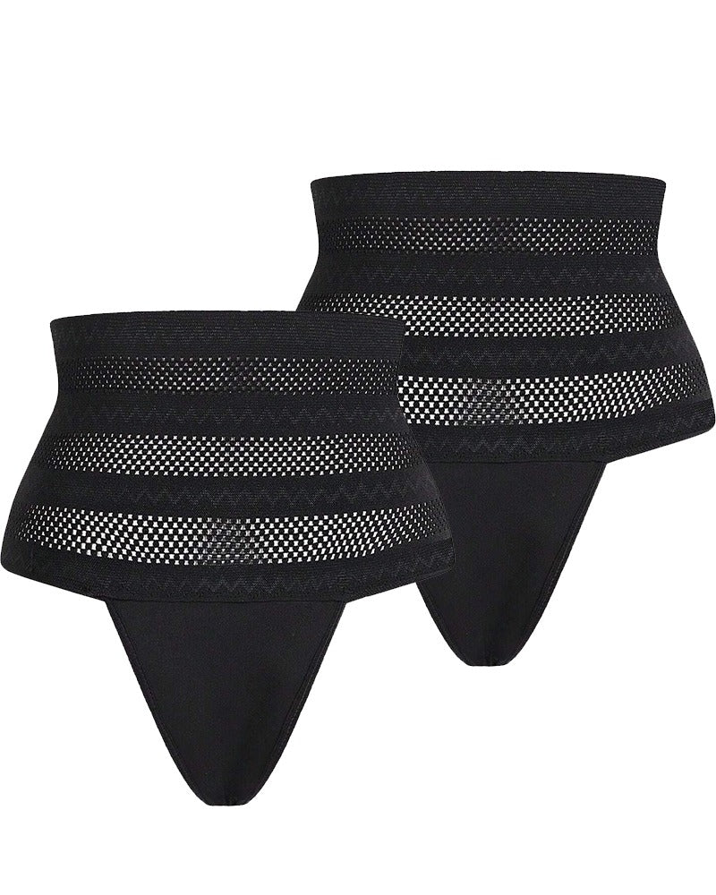 Tanga moldeadora de talle alto para mujer, transpirable, control de abdomen, ropa interior modeladora
