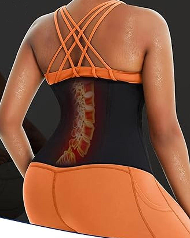 Faja Deportiva para Mujer Cinturón de Sudor para Entrenamiento, Pérdida de Peso y Abdomen con Hebilla