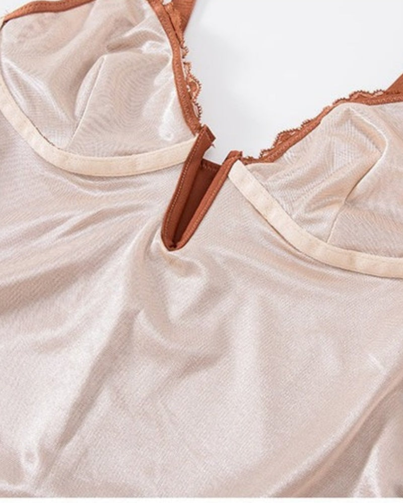 Body de Encaje Sexy con Escote Profundo en V