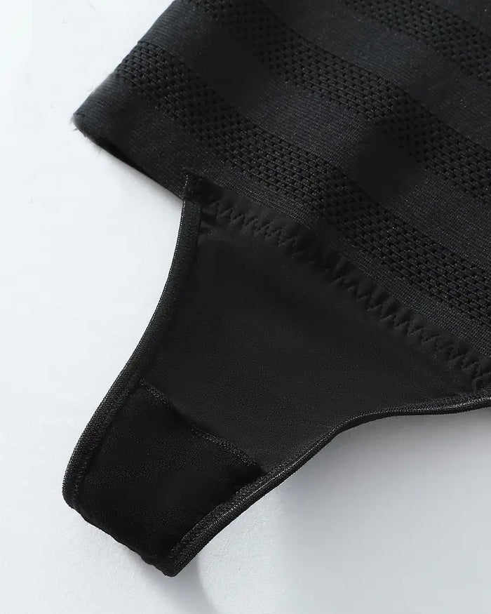 Tanga moldeadora de talle alto para mujer, transpirable, control de abdomen, ropa interior modeladora
