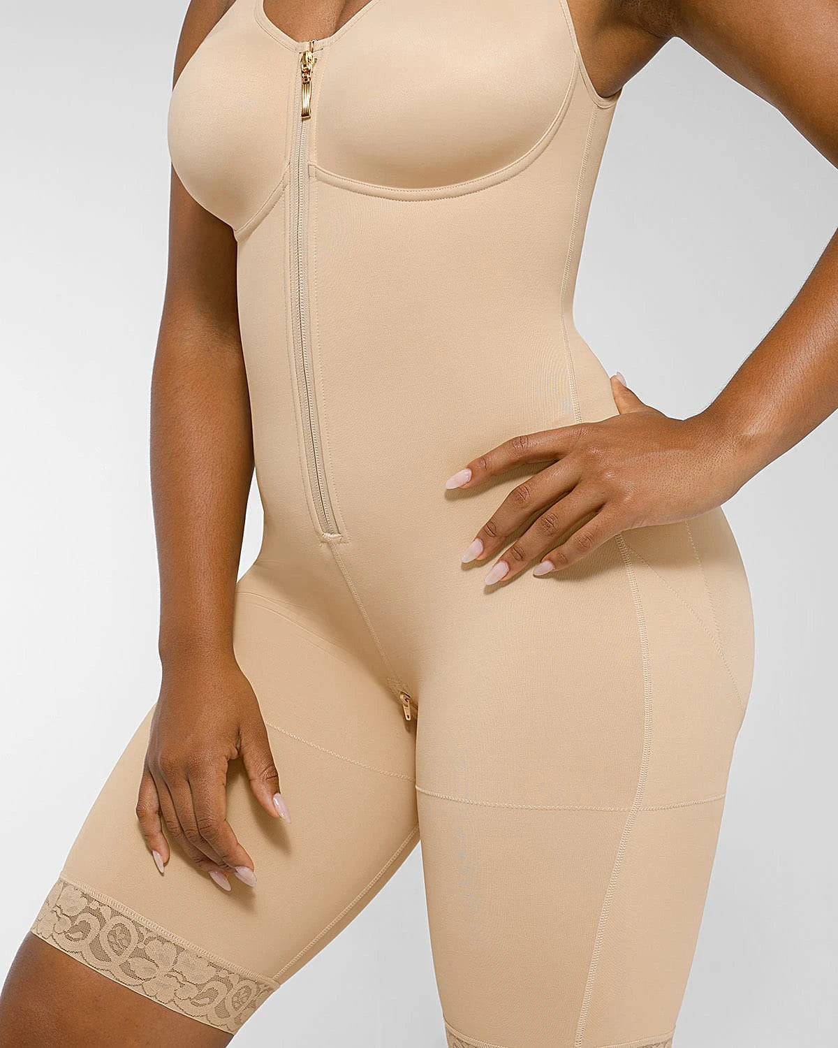 Shapshe® Faja de Cuerpo Completo de Alta Compresión con Control de Abdomen y Levantamiento de Glúteos con Cierre de Cremallera