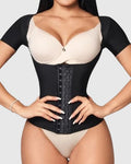 Shapshe® Top Faja de Compresión para Mujer, Cinturilla con Mangas Cortas y Bajo el Busto