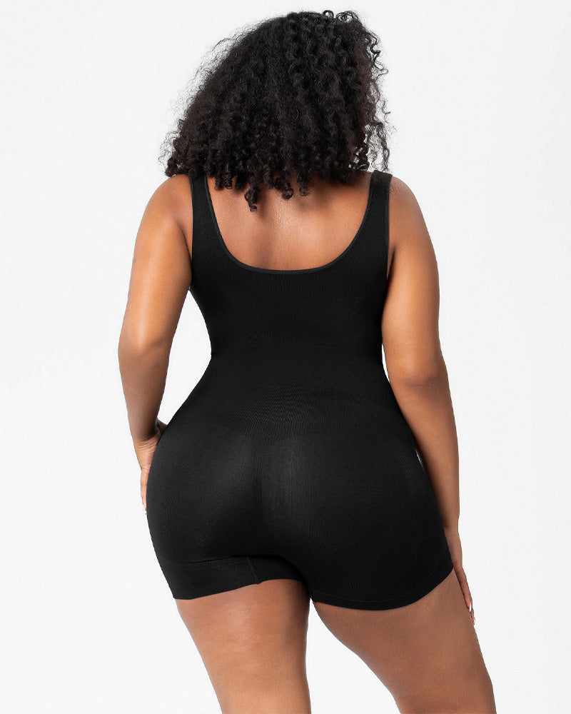 Body de modelador exterior sin costuras para mujer, control de abdomen, hasta mitad del muslo